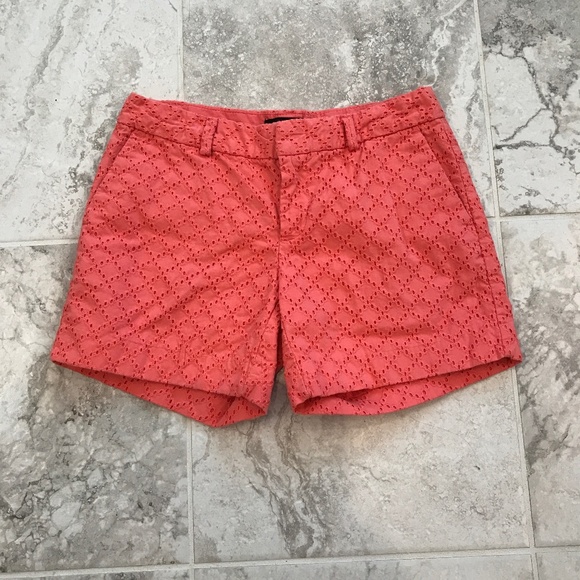 Banana Republic Orange Cotton Eyelet Shorts - Picture 1 of 4